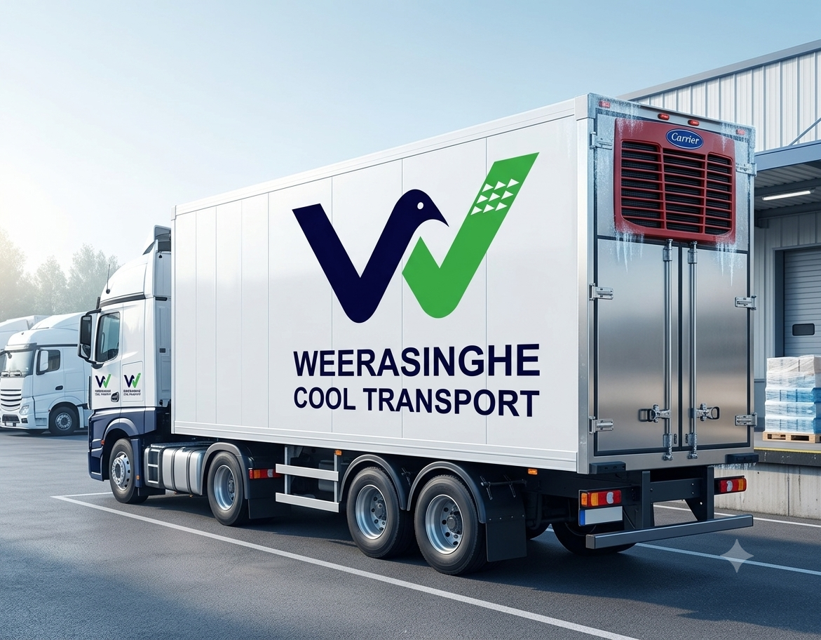 Weerasinghe Cool Transport reefer truck at the loading dock